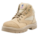 Profile view of Parkes S3 work boot highlighting dual-density sole and reinforced toe.
