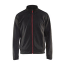 Black Blaklader sweatshirt with a red zipper on a white background.