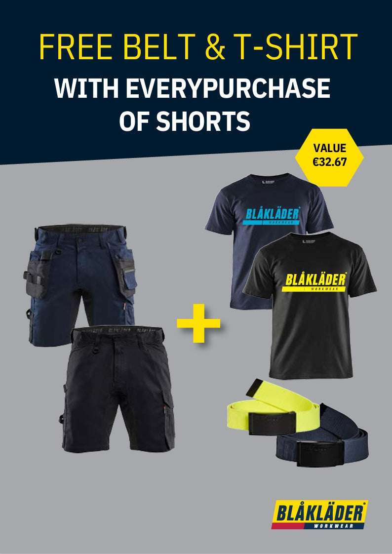 Blaklader Work Shorts 1752 — Free Belt & T-Shirt With Every Purchase