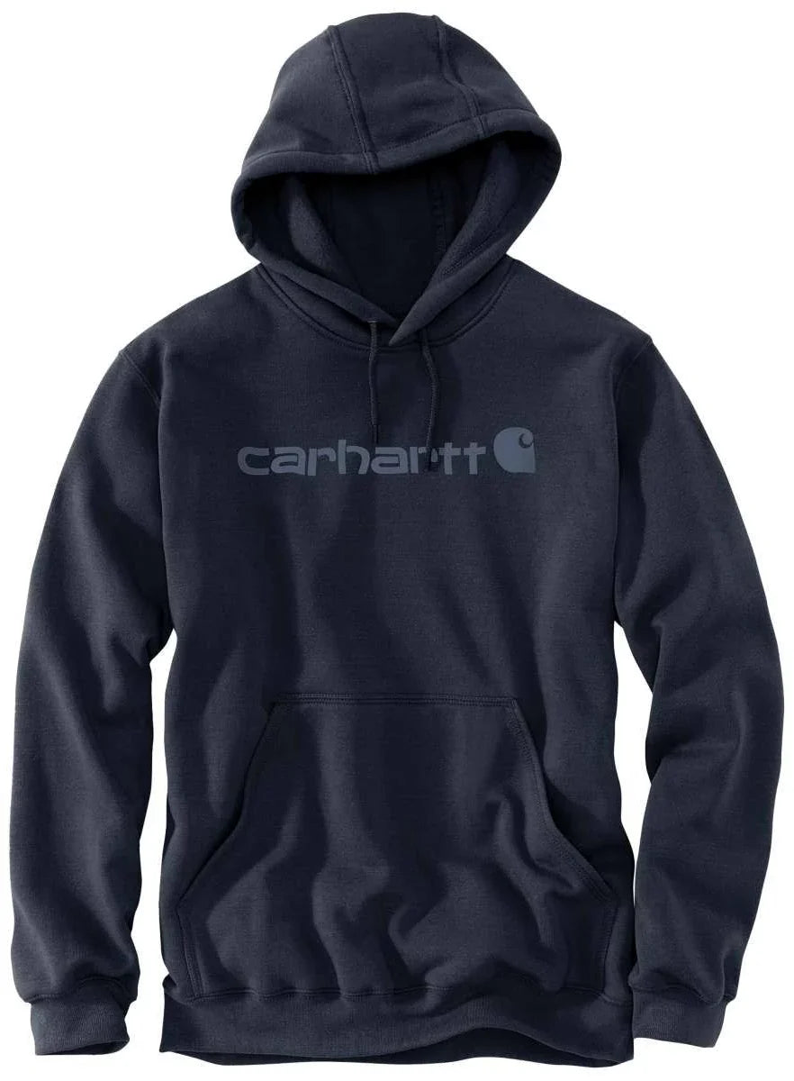 Carhartt hoodies and sweatshirts collection at Kustom Workwear, featuring relaxed fit hooded and crew sweatshirts designed for everyday work and casual wear, displayed on a white background.