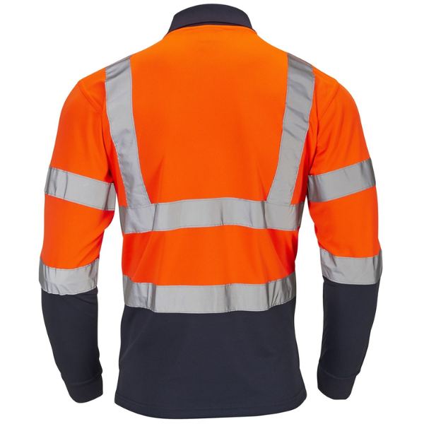 Supertouch Hi-Vis 2-Tone Polo Shirt Long Sleeve