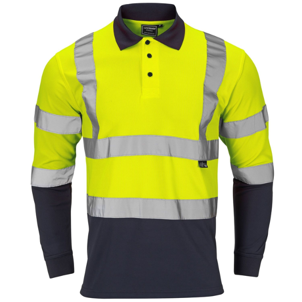 Supertouch Hi-Vis 2-Tone Polo Shirt Long Sleeve