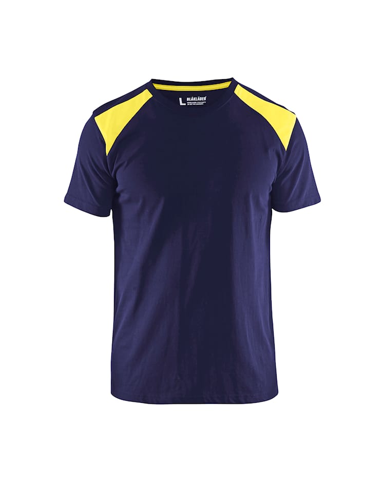 Blaklader T-Shirt 3379 - Navy Blue / Yellow