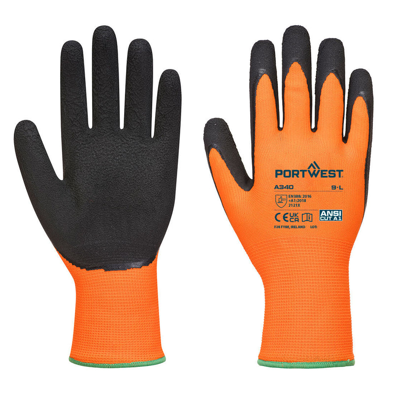 Portwest A340 Hi-Vis Grip Glove - Latex