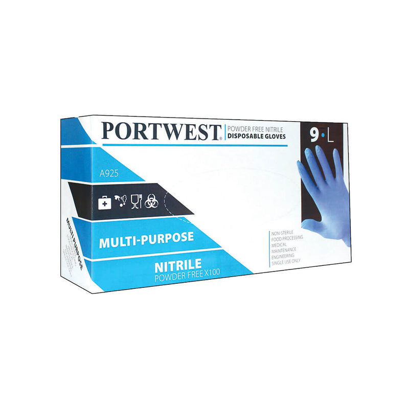 Portwest A925 Powder Free Nitrile  Disposable Glove