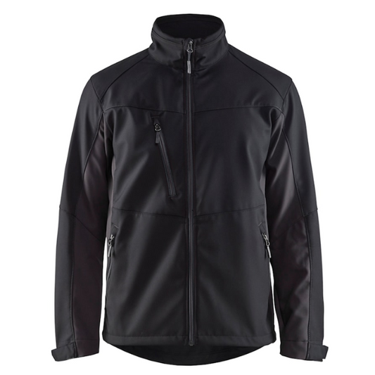 Front view of the Blaklader 4950 Softshell Jacket.