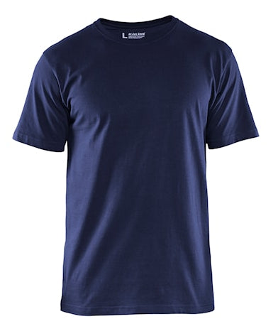 Navy Blue cotton tee. Kustom Workwear.