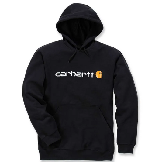 Black hoodie with Carhartt logo on a white background