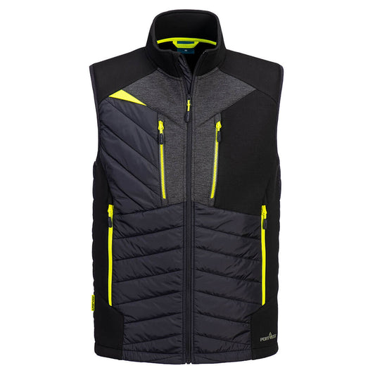 Portwest DX470 DX4 Hybrid Baffle Gilet. The DX4 uses a body-mapped design to balance insulation and freedom of movement. Available at Kustom Workwear.