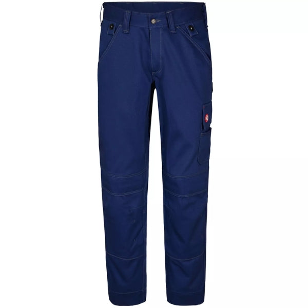 Blue Engel workwear combat cotton work trousers with multiple pockets on a white background