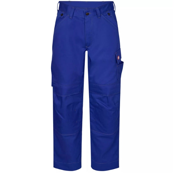Blue Engel combat cotton trousers with multiple pockets on a white background