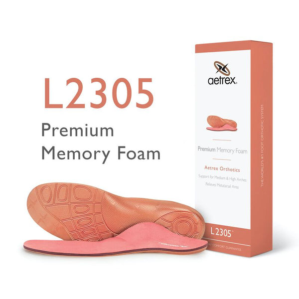 Women's Premium Memory Foam Orthotics W/ Metatarsal Support - L2305W