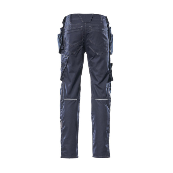Back view of the Mascot 17731 trousers, showing the overall silhouette and design features. Colour Navy.