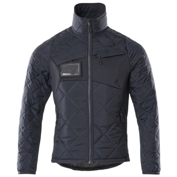 Black quilted Mascot jacket on a white background. Available at Kustom Workwear.