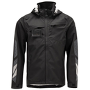 Black jacket with white accents on a white background. Available at Kustom Workwear.