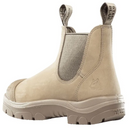 Back-side close-up of Steel Blue Hobart boot with detailed stitching and heel branding – Kustom Workwear.