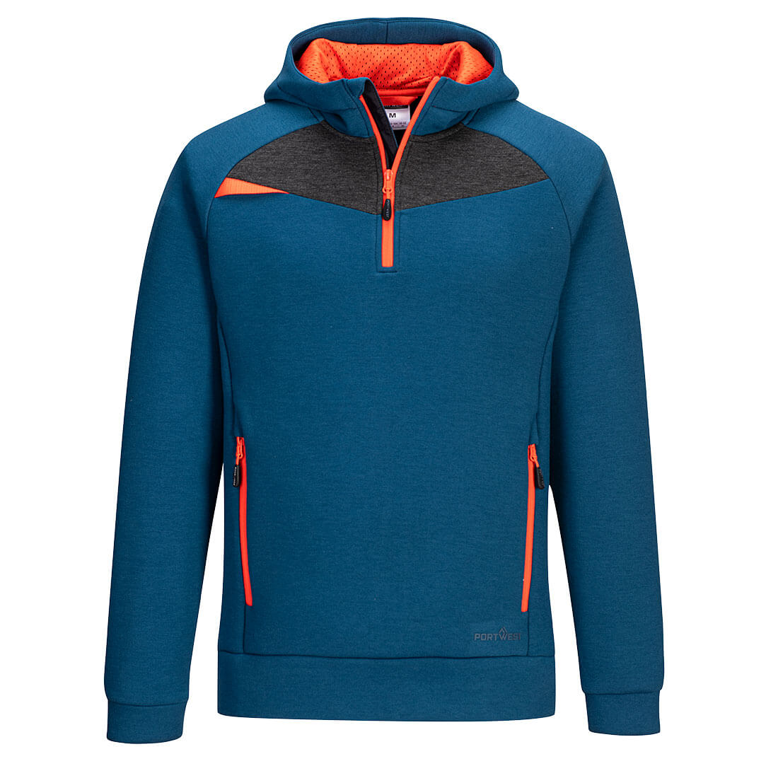 The DX4 hoodie is made from polyester with elastane giving it 4 way stretch. It is perfect for working. The perfect weight fabric for keeping you warm in winter.