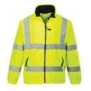 Portwest Workwear Hi-Vis Mesh Lined Fleece F300. High visibility yellow in colour.