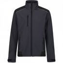 A Seal Grey Regatta TRA651 Sandstorm jacket with a zip guard, adjustable cuffs, and reflective trim. Part of the Kustom Workwear Outlet Sale.