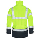 Sioen Lightflash Hi-Vis Winter Rain Jacket 313 with reflective stripes on a white background