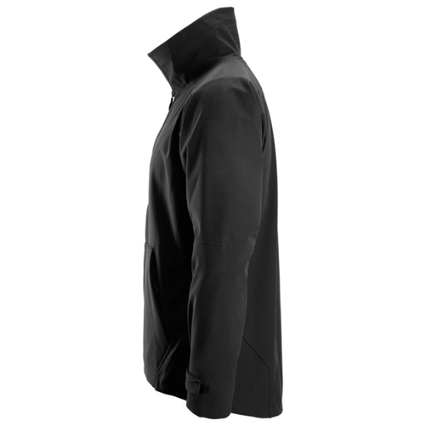 Snickers 1205 Allround Work Windproof Softshell Jacket. Versatile softshell jacket made of windproof fabric. Left side view of jacket.