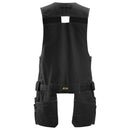 Black Snickers toolvest with multiple pockets on a white background. Available at Kustom Workwear.
