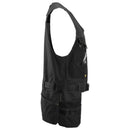 Black Snickers toolvest with multiple pockets on a white background. Available at Kustom Workwear.
