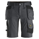Kustom Workwear Snickers Range: Snickers 6141 AllroundWork, Stretch Shorts Holster Pockets. Slim fit work shorts in stretch with holster pockets.