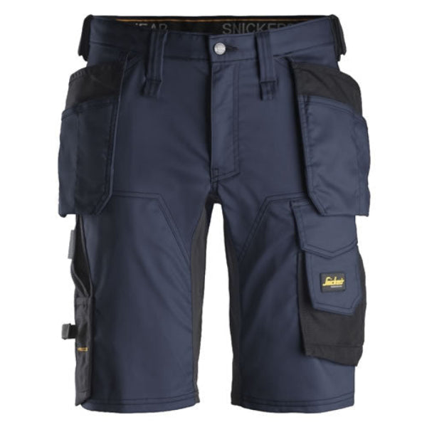 Kustom Workwear Snickers Range: Snickers 6141 AllroundWork, Stretch Shorts Holster Pockets. Slim fit work shorts in stretch with holster pockets.