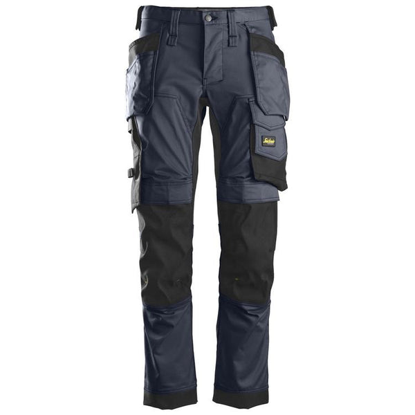 Snickers 6241 AllroundWork Stretch Trousers. Navy in colour.