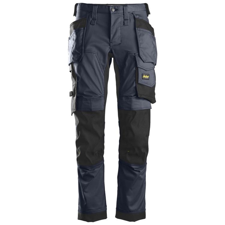 Snickers 6241 AllroundWork Stretch Trousers. Navy in colour.