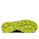 View of green sole. Evolution imprinted on the bottom of the work boot.