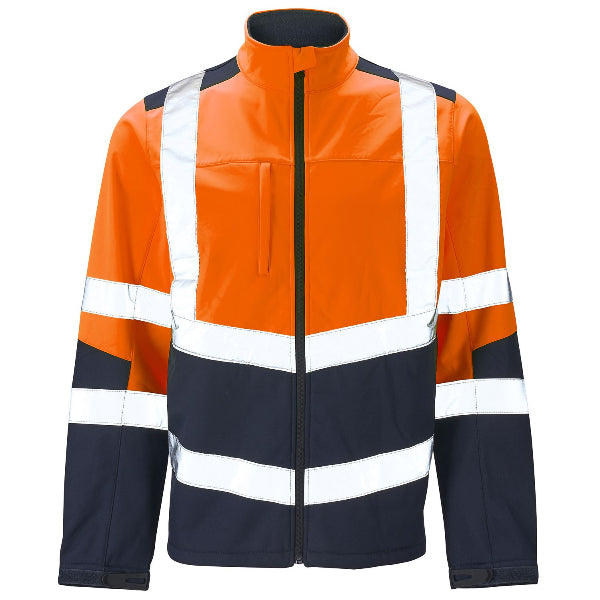 Supertouch Hi Vis Two Tone Softshell Jacket. Available to buy at Kustom Workwear.
