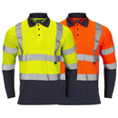 Supertouch Hi-Vis 2-Tone Polo Shirt Long Sleeve