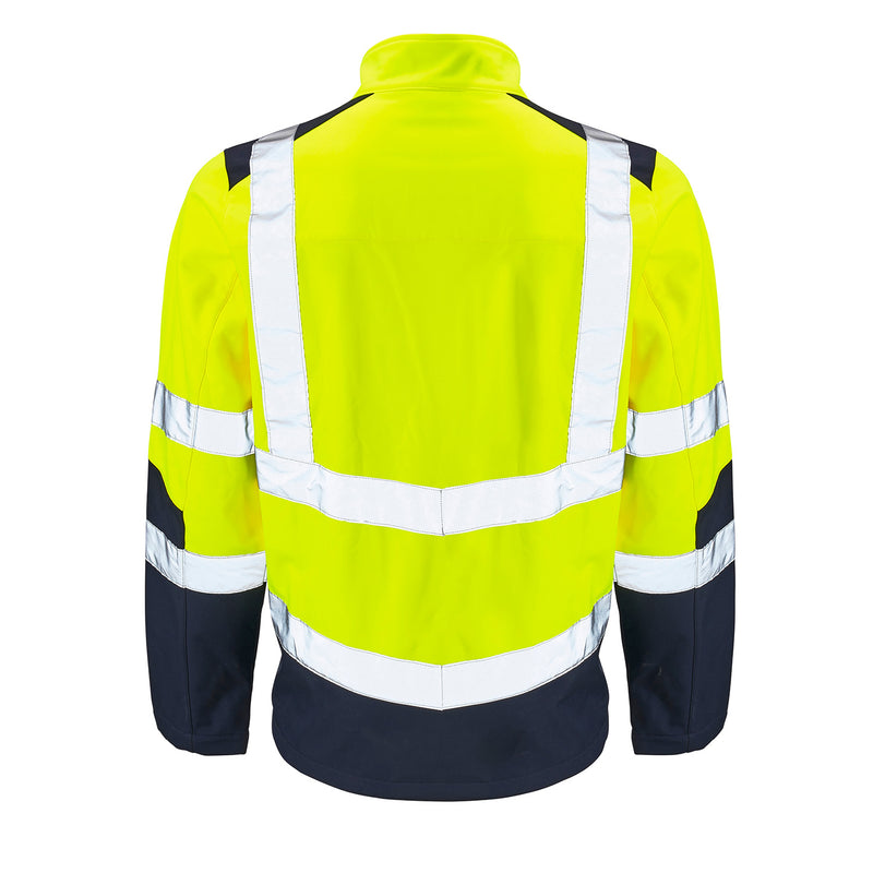 The Supertouch Hi-Vis 2 Tone Softshell Jacket keeps you safe and looking smart on-site. Available to buy at kustomworkwear.ie