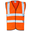 Supertouch Hi-Vis Vest Black Binding