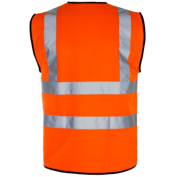 Supertouch Hi-Vis Vest Black Binding