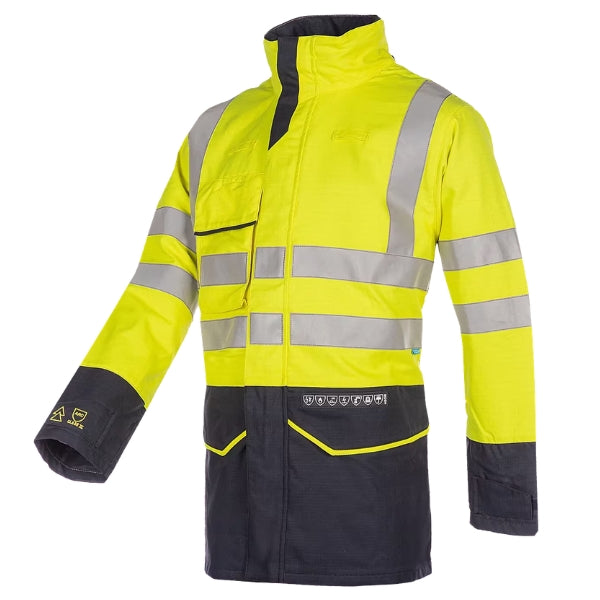 Sioen Pro Glacier Hi-Vis Arc Flash Rain Jacket 7297A2PJD