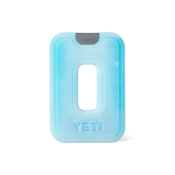 Blue YETI ice cooler on a white background. Shop Yeti Drinkware at Kustom Workwear.