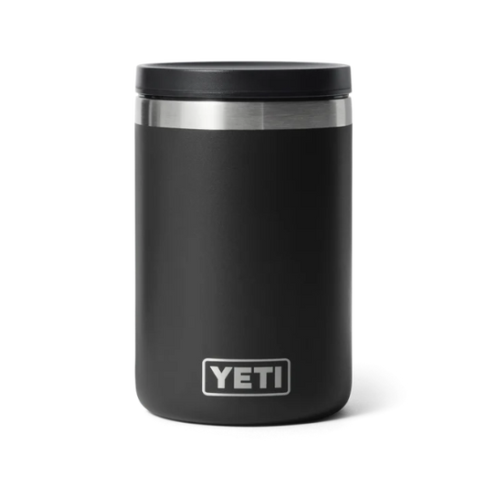 Black YETI mug with a silver lid on a white background. Available at Kustom Workwear.
