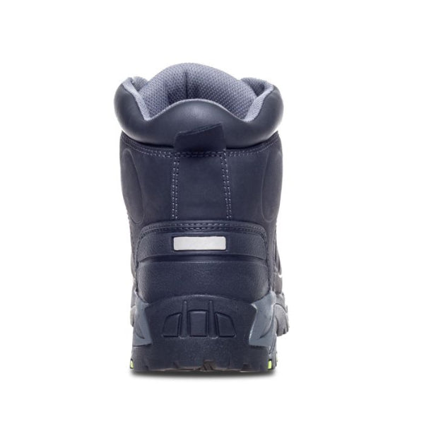 Navy blue winter boot with gray sole on a white background. Available at Kustom Workwear Waterford.
