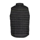 Black puffer Gilet on a white background