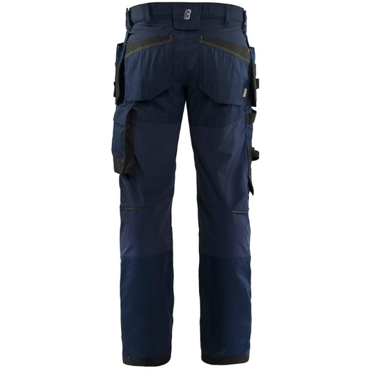 Full rear view of Blaklader Craftsman Trousers Stretch 1750 showing rear pockets, stretch zones, and reinforced details.