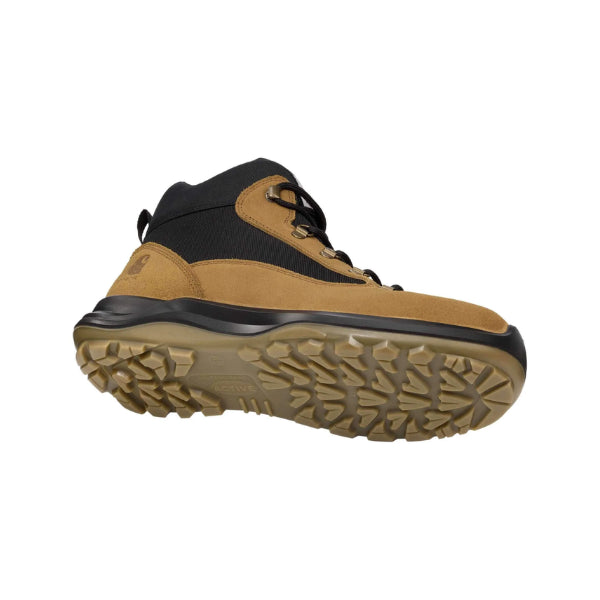 Outsole view of the Carhartt Belmont Rugged Flex work boot with deep tread for grip on site surfaces.