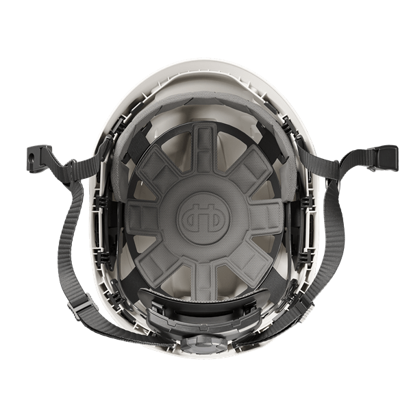 Close-up of the Dynamic Cradle System on the Hellberg Sector Vented Safety Helmet 32502