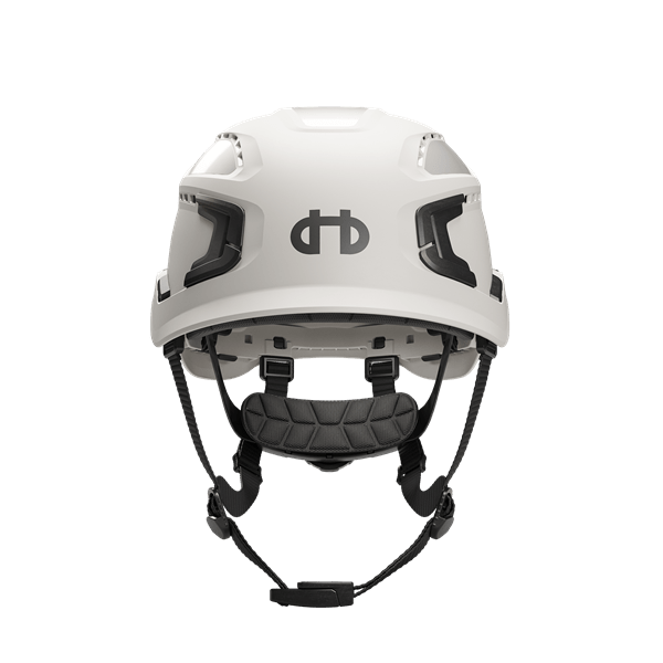 Hellberg Sector Vented Safety Helmet 32502 side profile, showing the adjustable headband and chinstrap mounts