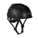 Black KASK Safety helmet with visible branding on a white background.