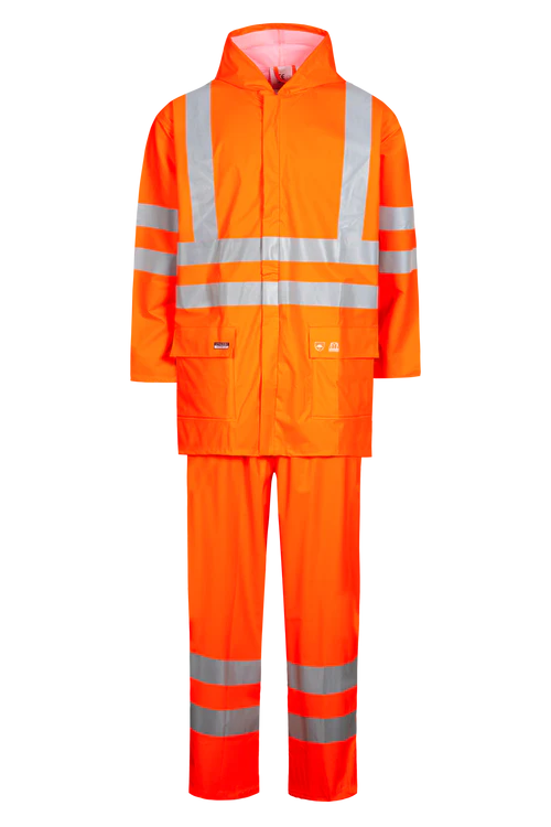 Lyngsoe LR552 hi vis rain suit jacket and trousers