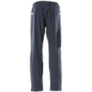 Rear view of Mascot 18690 black over trousers showing adjustable waistband and clean, minimal back design.