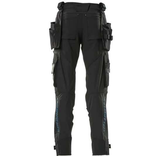 Rear view of Mascot Advanced Workwear Trousers 17031 with dual back pockets and reinforced seams – high-performance fit from Kustom Workwear.